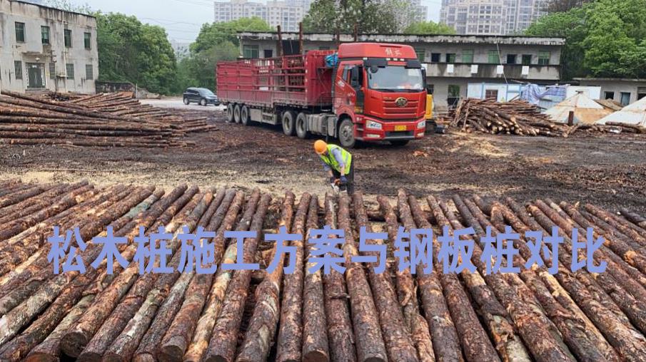 <a href=http://www.nhxyw.com/ target=_blank class=infotextkey>松木樁</a>施工方案與鋼板樁對(duì)比